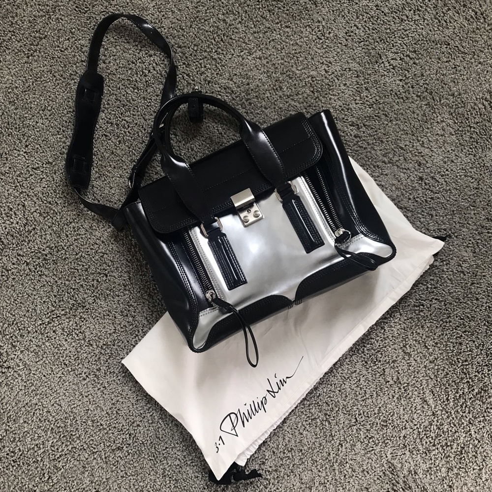 3.1 Phillip Lim Medium Pashli - Black & Silver EUC
